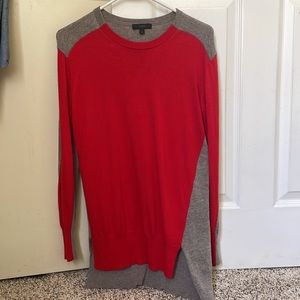 J. Crew Long sleeve Sweater Red Grey  XS ro small